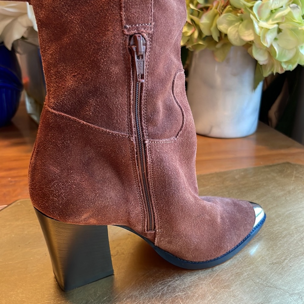 NWOT! TOPSHOP Suede OTK Boots - Picture 7 of 16